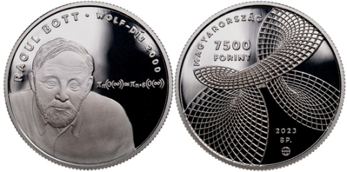 2023. évi Raoul Bott ezüst emlékérme, proof 2023. évi Raoul Bott ezüst emlékérme, proof